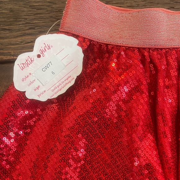 LIPSTICK girl’s sequin skirt NWT Size 6 - Picture 5 of 6